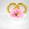 Obrączki ślubne sztuczne-różowe. Średnica podstawy:10cm Wysokość:8,5cm